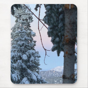 Snowy Trees Mousepad