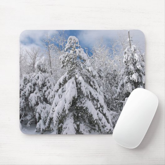 Snowy Trees Mousepad (Mit Mouse)