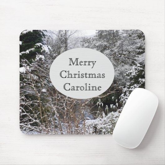 Snowy Trees Mousepad (Mit Mouse)