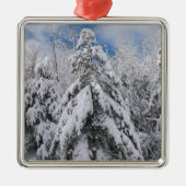 Snowy Trees Ornament Aus Metall (Vorne)