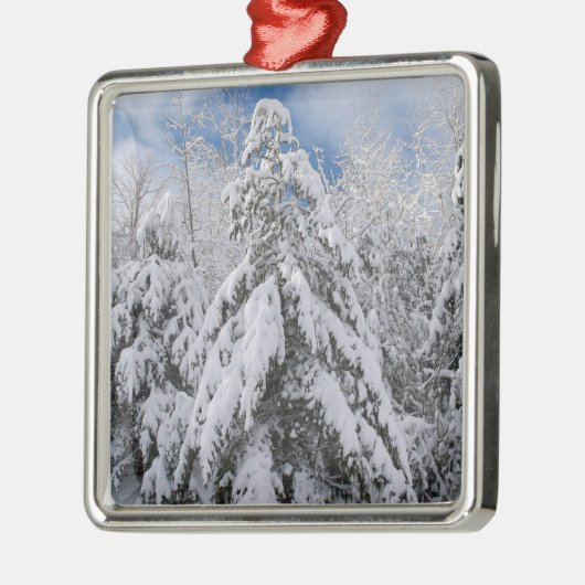 Snowy Trees Ornament Aus Metall (Links)