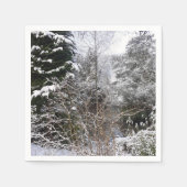 Snowy Trees Paper Serviette (Vorderseite)