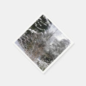 Snowy Trees Paper Serviette (Ecke)