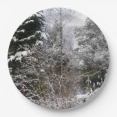 Snowy Trees Pappteller (Vorderseite)