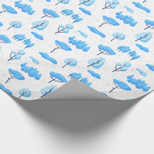 Snowy Trees Pattern Geschenkpapier (Ecke)