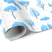 Snowy Trees Pattern Geschenkpapier (Rolleneckpunkt)