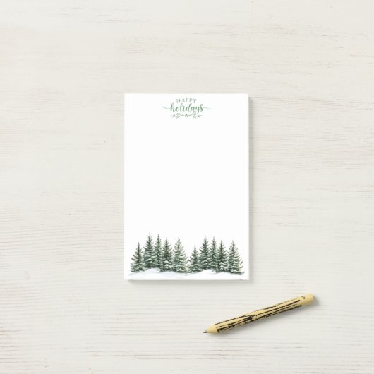 Snowy Trees Post-it-Notes Post-it Klebezettel (Auf Schreibtisch)