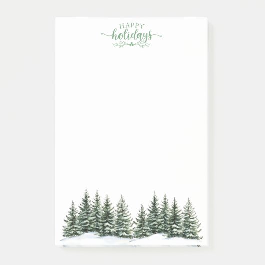 Snowy Trees Post-it-Notes Post-it Klebezettel (Vorderseite)