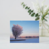 Snowy Trees Postcard Postkarte (Stehend Vorderseite)
