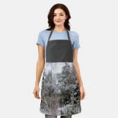 Snowy Trees Schürze (Getragen)