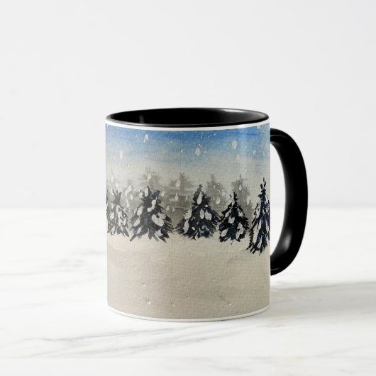 Snowy Trees Tasse (VorderseiteRechts)