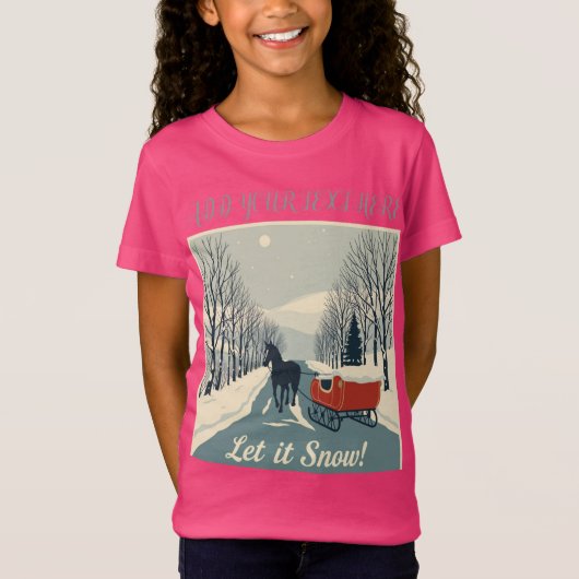 Snowy Trees Weihnachten T-Shirt (Vorderseite)