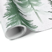 Snowy Trees Wrapping Paper Geschenkpapier (Rolleneckpunkt)