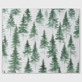 Snowy Trees Wrapping Paper Geschenkpapier (Flach)