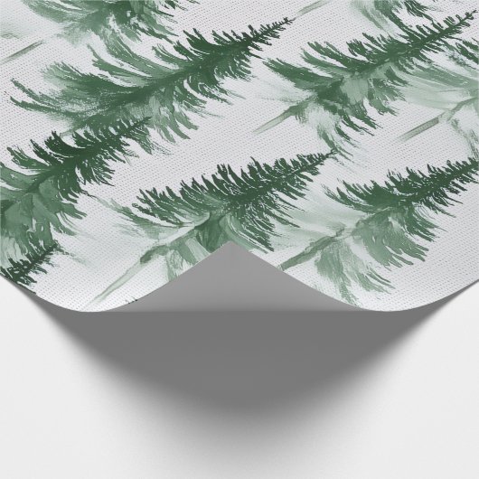 Snowy Trees Wrapping Paper Geschenkpapier (Ecke)