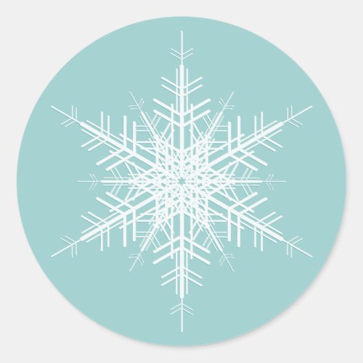 Snowy Turquoise Sticker (Vorderseite)