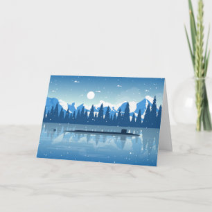 Snowy U-Boot-Urlaubskarte