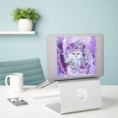 Snowy Uhgöttin Art von Renee Aufkleber (Laptop auf Schreibtisch)