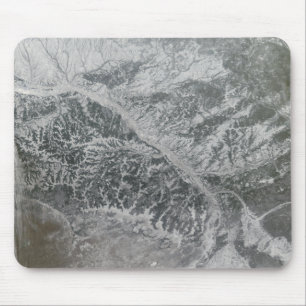 Snowy und dunstiges Mittelrussland, die das Ob Ri Mousepad