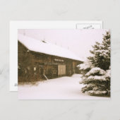Snowy Vermont Postkarte (Vorne/Hinten)