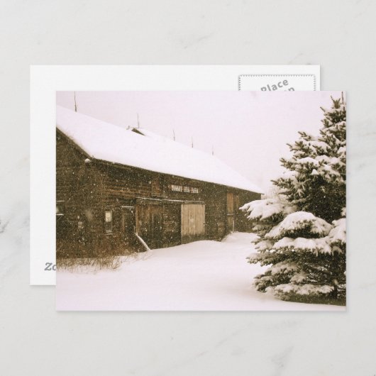 Snowy Vermont Postkarte (Vorne/Hinten)
