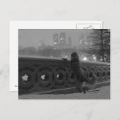 Snowy View von der Bow Bridge Postkarte (Vorne/Hinten)