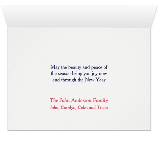 Snowy Village aus Colorado Weihnachtskarte (Innenansicht Horizontal (Unten))