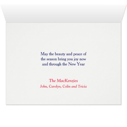 Snowy Village aus Minnesota Weihnachtskarte (Innenansicht Horizontal (Unten))