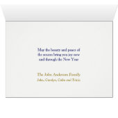 Snowy Village aus New Hampshire Weihnachtskarte (Innenansicht Horizontal (Unten))