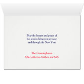 Snowy Village aus New Hampshire Weihnachtskarte (Innenansicht Horizontal (Unten))