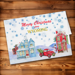 Snowy Village aus Wyoming Christmas Card