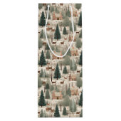 Snowy Village Cream Geschenktüte Für Weinflaschen (Rückseite)