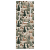 Snowy Village Cream Geschenktüte Für Weinflaschen (Vorderseite)