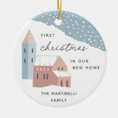 Snowy Village | Erste Weihnachten in unserer neuen Keramik Ornament (Vorne)