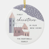 Snowy Village | Erste Weihnachten in unserer neuen Keramik Ornament (Vorne)