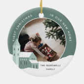 Snowy Village | Erste Weihnachten in unserer neuen Keramik Ornament (Hinten)