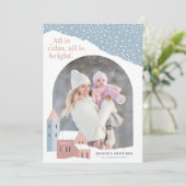 Snowy Village | Foto-Urlaubskarte Feiertagskarte (Stehend Vorderseite)