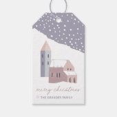 Snowy Village Holiday Geschenkanhänger (Vorderseite)