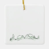 Snowy Village Keramik Weihnachtsschmuck (Vorderseite)