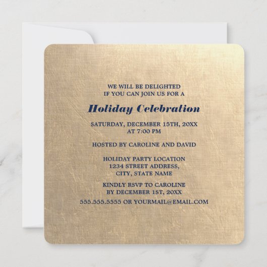 Snowy Village Malerei Custom Weihnachts-Party Einladung (Rückseite)