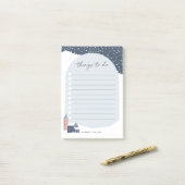 Snowy Village Personalisiert zu machen Post-it Klebezettel (Auf Schreibtisch)