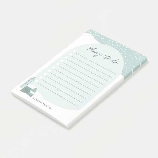 Snowy Village Personalisiert zu machen Post-it Klebezettel (angewinkelt)