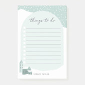 Snowy Village Personalisiert zu machen Post-it Klebezettel (Vorderseite)