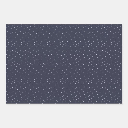 Snowy Village Snowflake Winternacht Weihnachten Geschenkpapier Set (Vorderseite)