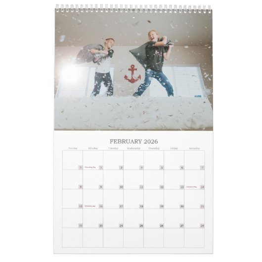 Snowy Village Winter Scene Weihnachtsfest Foto Kalender (Feb 2026)