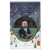 Snowy Village Winter Scene Weihnachtsfest Foto Kalender (Titelbild)