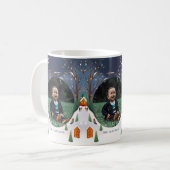 Snowy Village Winterlandschaft Weihnachtsfeiertage Kaffeetasse (Vorderseite Links)