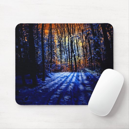 Snowy-Wald Mousepad (Mit Mouse)