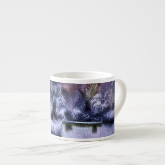 Snowy-Waldwinter-Märchenland Espressotasse (Vorderseite Rechts)