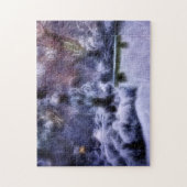 Snowy-Waldwinter-Märchenland Puzzle (Vertikal)